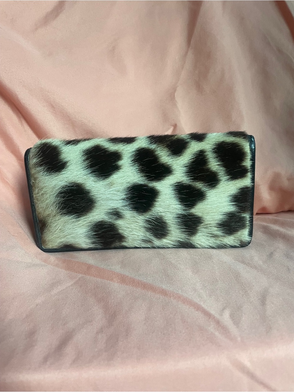 Vintage Leopard Print Genuine Spotted Fur Wallet Circa 1950’s GUC - Picture 1 of 11
